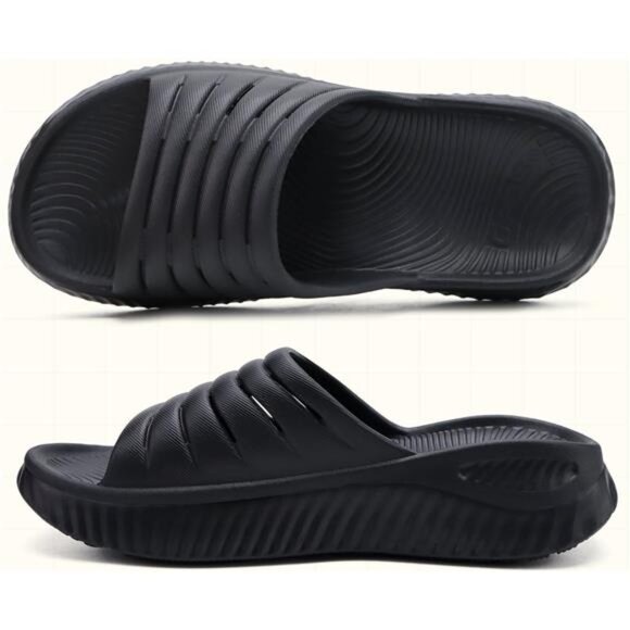 GPOS Womens Recovery Slides Sandals with Orthotic Plantar Fasciitis Relief - Picture 5 of 8